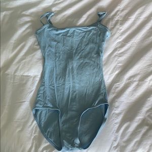 Baby blue spaghetti strap leo